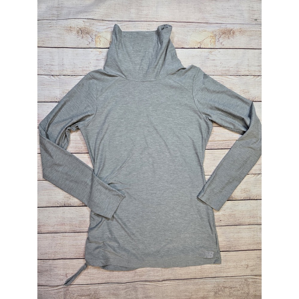 New‎ Balance cowl  Neck Pullover Running Shirt Size Medium Light Gray